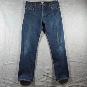 Peter Millar Mens Straight Leg Dark Wash Denim Jeans Blue Size 35